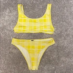 RARE TRIANGL yellow and white bikini